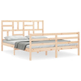 Bed Frame without Mattress King Size Solid Wood 3194901