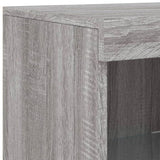 Sideboard with LED Lights Grey Sonoma 181.5x37x100 cm 3209182