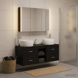 Bathroom Furniture Set 4 pcs Black Oak 3407024