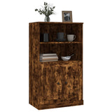 Highboard Smoked Oak 60x35.5x103.5 cm Engineered Wood 816317