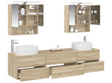 Bathroom Furniture Set 5 pcs Sonoma Oak 3407001