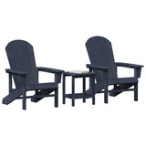 Garden Chair 3 pcs Navy Polyethylene 3335831