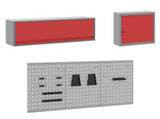 Work Cabinet Set with Drawer with Storage Manual 8 pcs Red 3321469