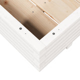 Garden Planter White 90x60x26.5 cm Solid Wood Pine 847344