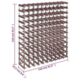 Wine Rack for 120 Bottles Brown Solid Wood Pine 340895