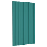 Roof Panel 12 pcs Green 80 x 45 cm Galvanised steel 42047109