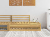 Outdoor End sofa White 115 x 83 x 73 cm Solid Acacia Wood 901576