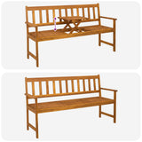 Garden bench 158 x 55 x 89 cm Solid Acacia Wood Natural 42034671