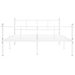 ZNTS Bed Frame without Mattress White Metal 120x200 cm 284631