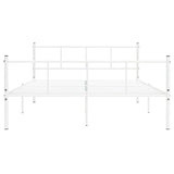 ZNTS Bed Frame without Mattress White Metal 120x200 cm 284631