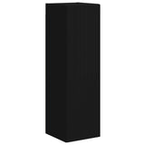 TV Cabinet Set Wall-mounted 4 pcs Black Engineered Wood 3409007