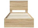 Bed Frame Sonoma Oak and Silver 70 x 190 cm Engineered Wood 3411370