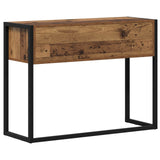 End Table with Drawer Old Wood 100 x 36 x 75 cm Engineered Wood 886700
