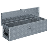 ZNTS Aluminium Box 80.5x22x22 cm Silver 142937