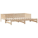 Daybed with Trundle and Drawers without Mattress 90x190 cm Single 3302217