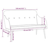 Bench Blue 110x76x80 cm Fabric 351490