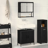 Bathroom Furniture Set with Storage 2 pcs Black 60 x 30 x 60 cm 3334324