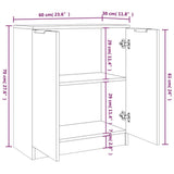 Sideboards 2 pcs Brown Oak 60x30x70 cm Engineered Wood 3115779
