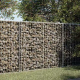 Gabion Basket with Cover 100x100x100 cm Galvanised Iron 3295190