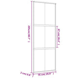 Sliding Door Gold 76x205 cm Clear ESG Glass and Aluminium 155154