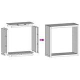 Firewood Rack 100x40x100 cm Galvanised Steel 850973