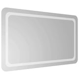 LED Bathroom Mirror Transparent 100 x 60 cm Tempered Glass 42045843