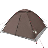 ZNTS Camping Tent Dome 4-Person Brown Waterproof 4009637