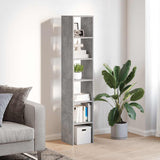Bookcases 2 pcs Stackable Concrete Grey 30x30x80 cm Engineered Wood 858810