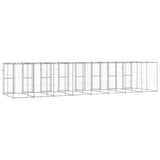 Outdoor Dog Kennel Galvanised Steel 19,36 m 3082288