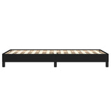 ZNTS Bed Frame without Mattress Black 90x190 cm Single Single Fabric 349823