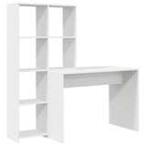 Desk with Shelf White 138.5 x 55 x 143 cm Engineered Wood 3337249