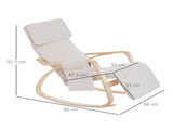 Rocking Lounge Chair Recliner Relaxation Lounging Relaxing Seat with Adjustable Footrest, Side T3398P328105