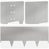 Lawn Edging 20 pcs 100 x 30 cm Steel Silver 8008636