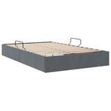 Storage Bed with Mattress Dark Grey 120 x 200 cm Velvet 3370083