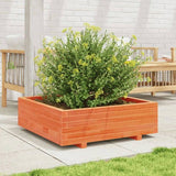 Garden Planter Wax Brown 90x90x26.5 cm Solid Wood Pine 847315