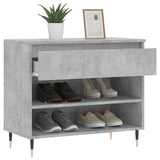 Shoe Cabinet Concrete Grey 70x36x60 cm Engineered Wood 831432