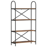 Bookshelf 4-Tier 80 x 30 x 146 cm Engineered wood Old Wood 879897