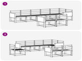 Outdoor Sofa Set 8 pcs Natural Solid Acacia Wood 3385305