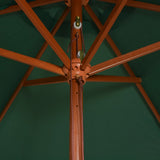 Garden Parasol 270x270 cm Wooden Pole Green 42961