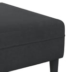 Velvet Sofa with Cushion 3 pcs Black 208 cm Velvet 3335177