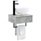 Wall-Mounted Wash Basin Concrete Grey 40 x 35 x 39 cm 890171