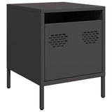 Bedside Cabinets 2 pcs Black 35x39x43.5 cm Steel 851245