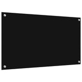 Kitchen Backsplash 2 pcs Black 90 x 50 cm Tempered Glass 3415549