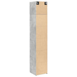 Slim Storage Cabinet Concrete Grey 40x42.5x225 cm Engineered Wood 3281276