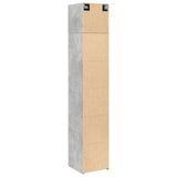 Slim Storage Cabinet Concrete Grey 40x42.5x225 cm Engineered Wood 3281276