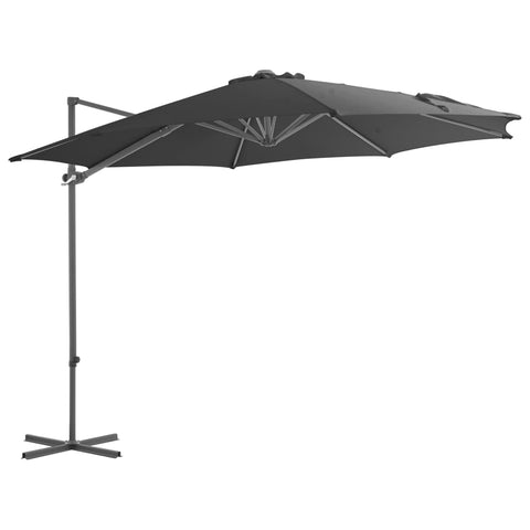 ZNTS Cantilever Garden Parasol with Steel Pole Anthracite 300 cm 44630