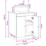Bathroom Furniture Set White Engineered Wood 3404214