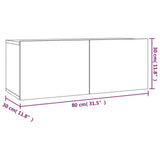 2 Piece TV Cabinet Set Smoked Oak Engineered Wood 3120278
