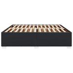 ZNTS Bed Frame without Mattress Black Super King Faux Leather 3284577