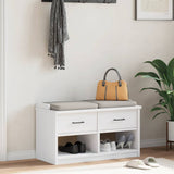 Hallway Bench SANDNES White 87x40x50 cm Solid Wood Pine 4010462